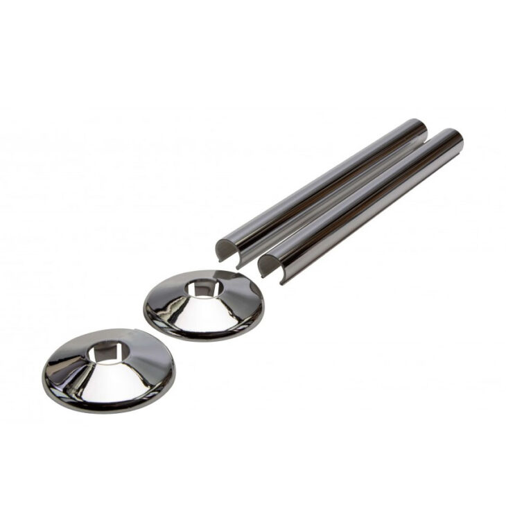 Talon Snappit Radiator Pipe Covers - Chrome