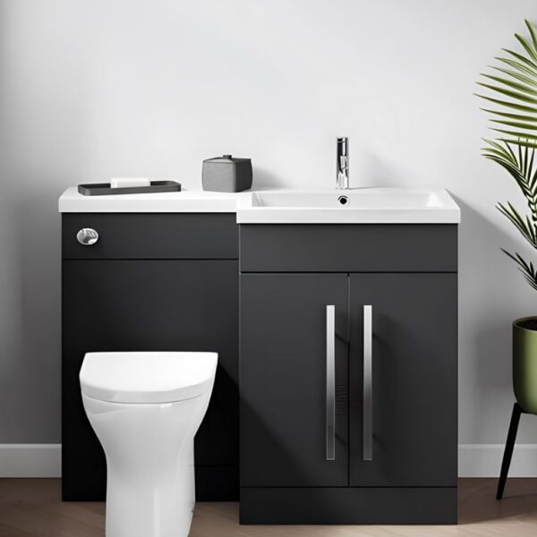 Sognare Lili 1100mm L Shape Furniture Pack - Matt Grey - Image 2