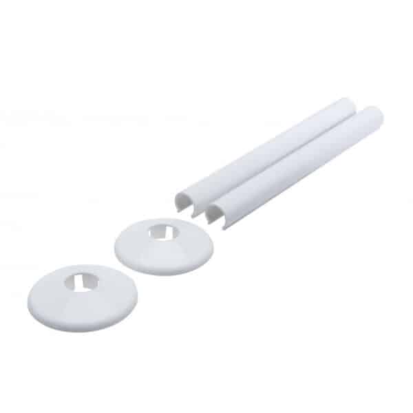 Talon Snappit Radiator Pipe Covers - White