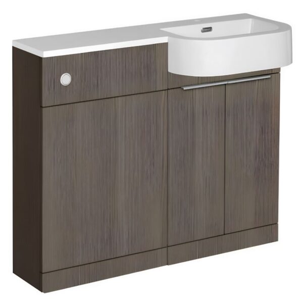 Elation P-Shape Slimline Combo Bodega Grey 1010mm