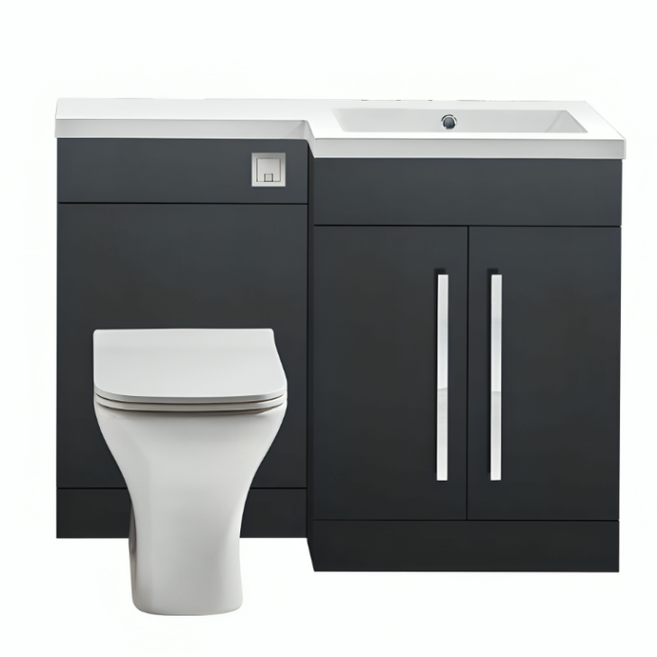 Sognare Mili 1100mm L Shape Furniture Pack - Matt Grey - Image 2