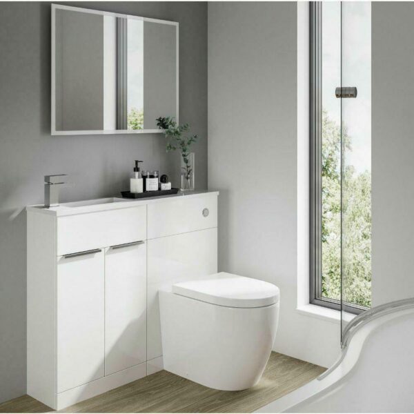 Elation Slimline Combo Gloss White 1010mm - Image 2
