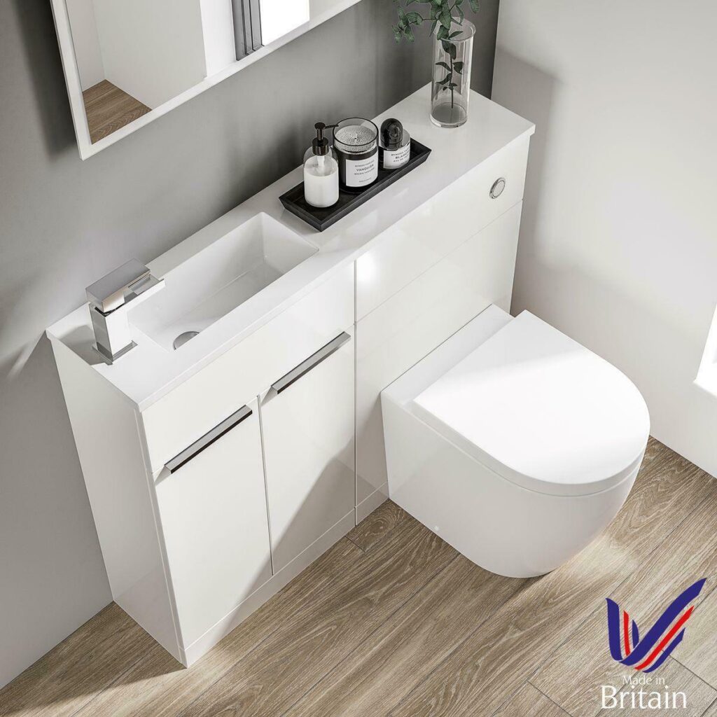 Elation Slimline Combo Gloss White 1010mm - Image 3