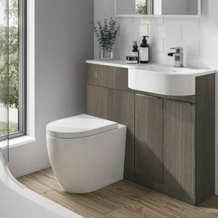 Elation P-Shape Slimline Combo Bodega Grey 1010mm - Image 2