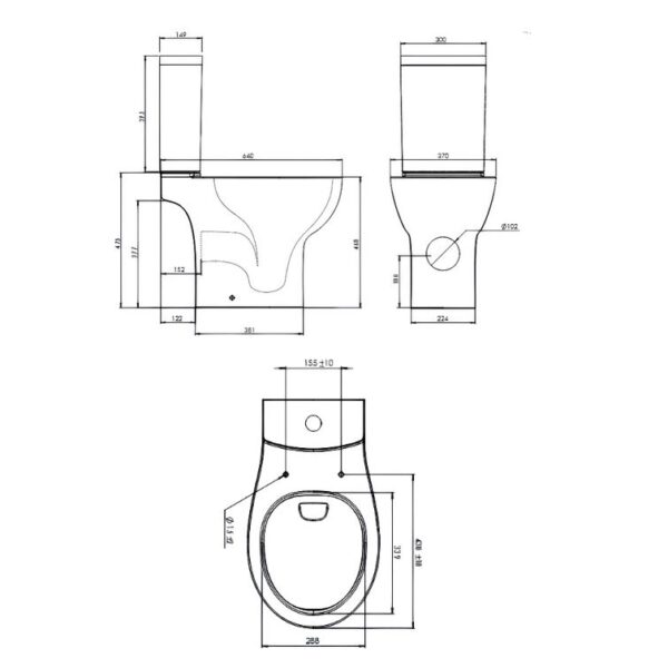 Tavistock Loft Rimless Open Back Comfort Height Close Coupled WC - Image 4