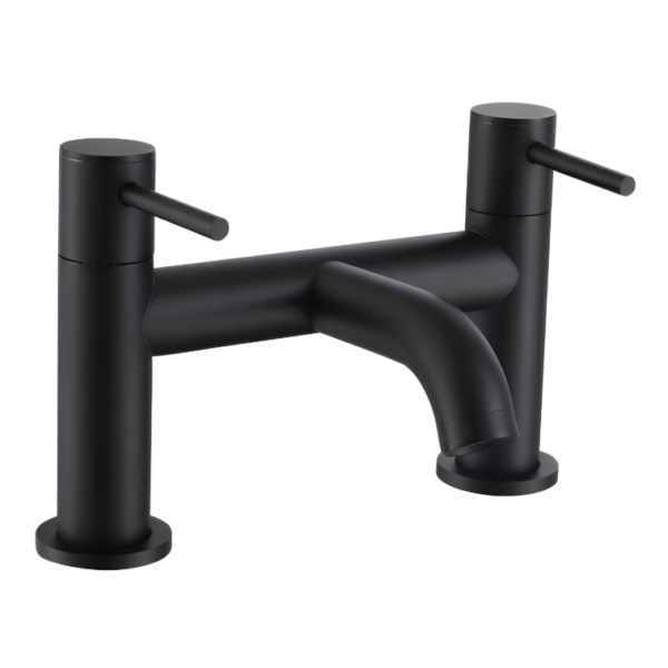 Refresh Round Bath Filler Tap - Black