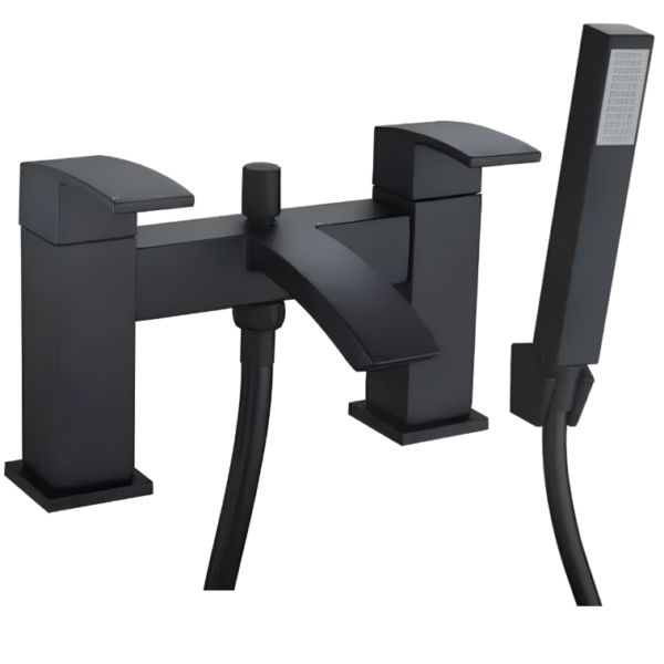 Descent Bath Shower Mixer Tap Square - Black