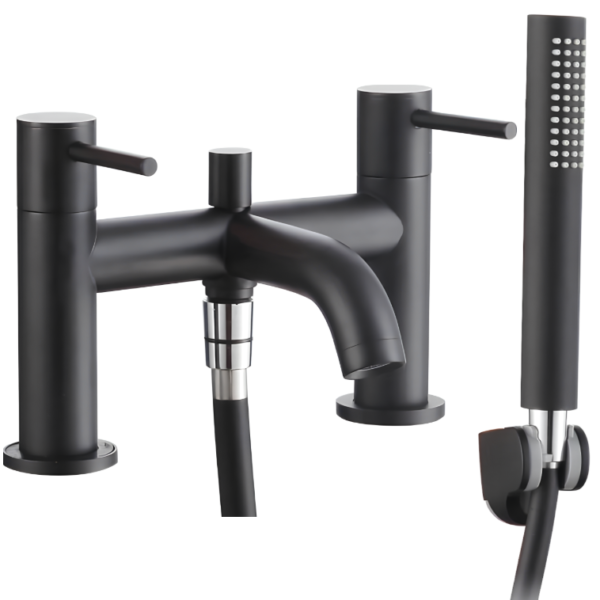 Refresh Round Bath Shower Mixer Tap - Black