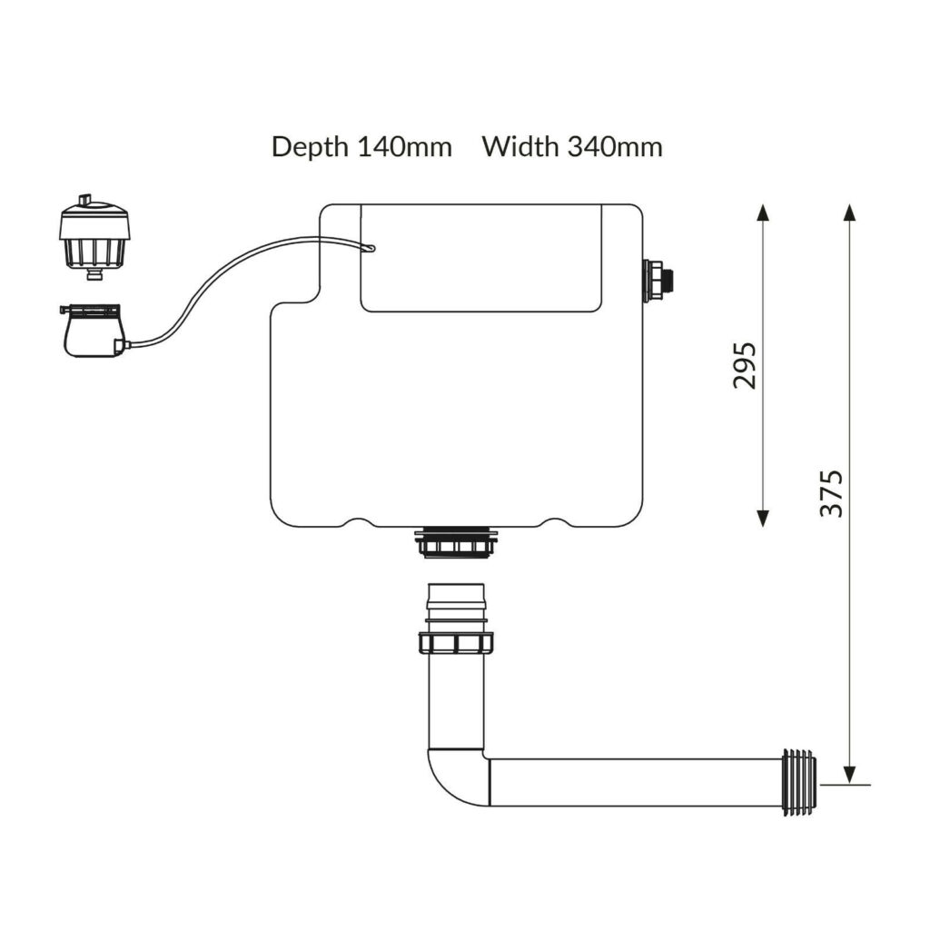 Air Gap Cable Concealed Cistern Dual Flush-Chrome Button - Image 2