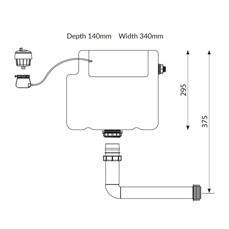 Air Gap Cable Concealed Cistern Dual Flush-Chrome Button - Image 2
