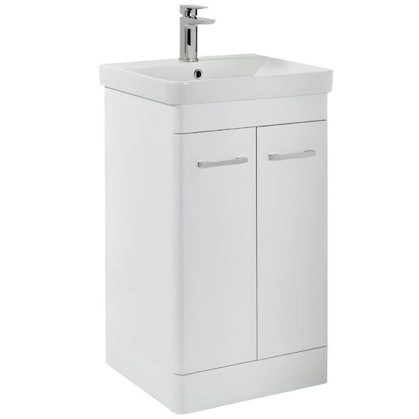 Sognare Rossini White Gloss Floor Standing Vanity Unit with Basin 500mm