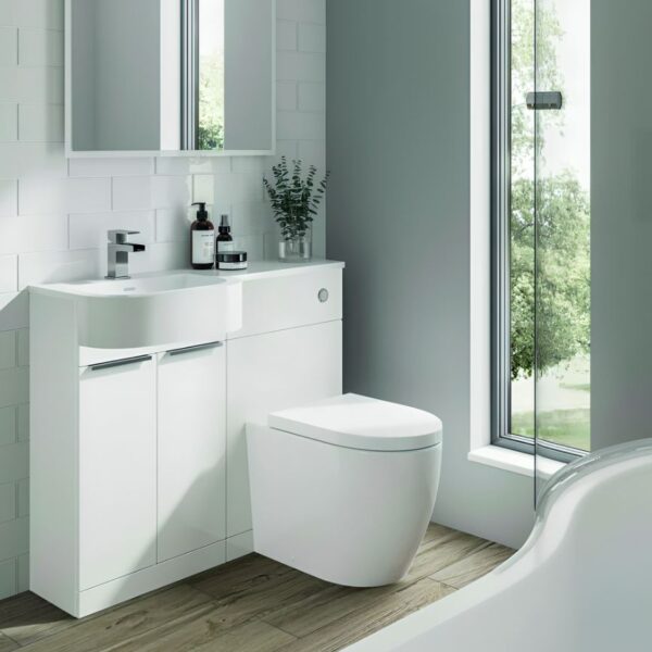 Elation P-Shape Slimline Combo Gloss White 1010mm - Image 2