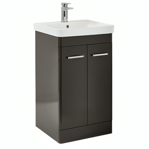 Tossina 500mm Floorstanding Vanity Unit & Basin - Wolf Grey