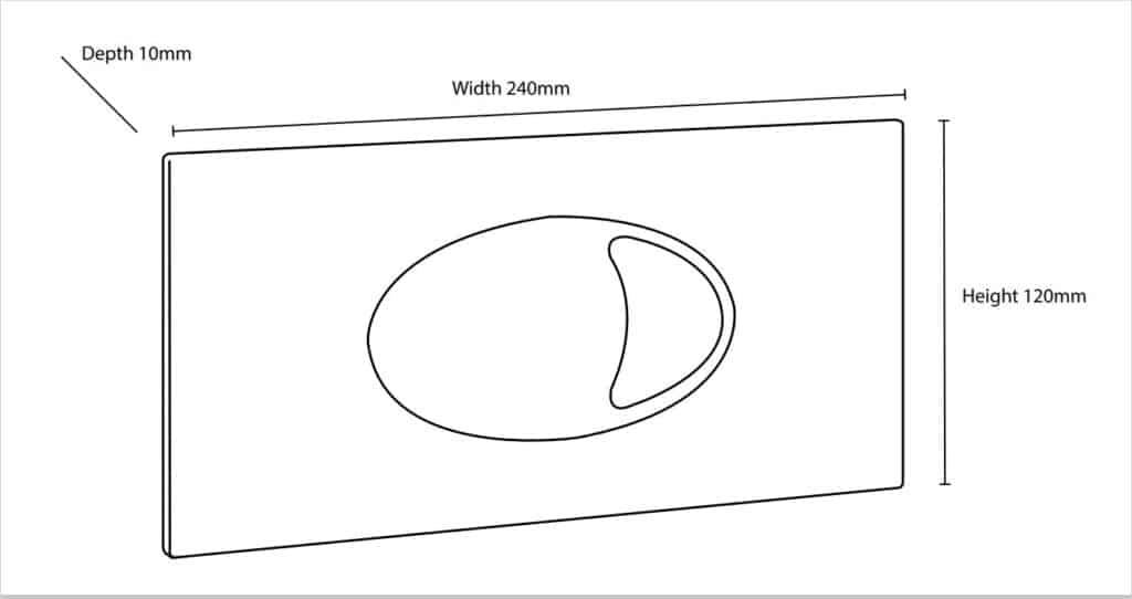 black button Oval Large