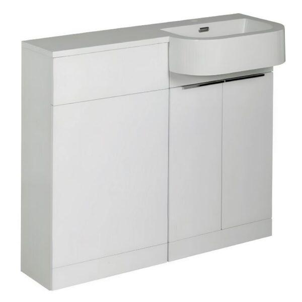 Elation P-Shape Slimline Combo Gloss White 1010mm