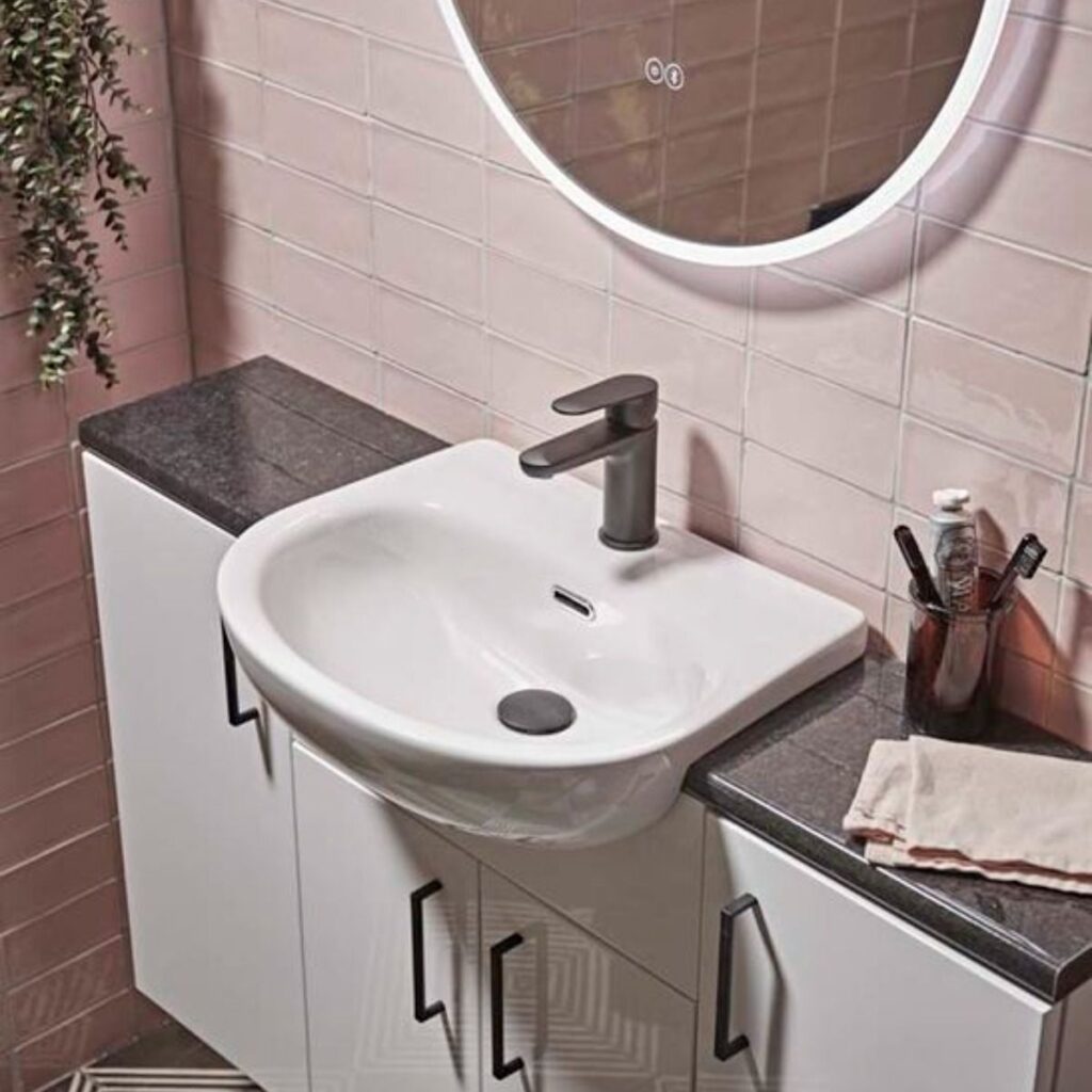 Tavistock Loft 475mm Standard Depth Semi-Countertop Basin - Image 3