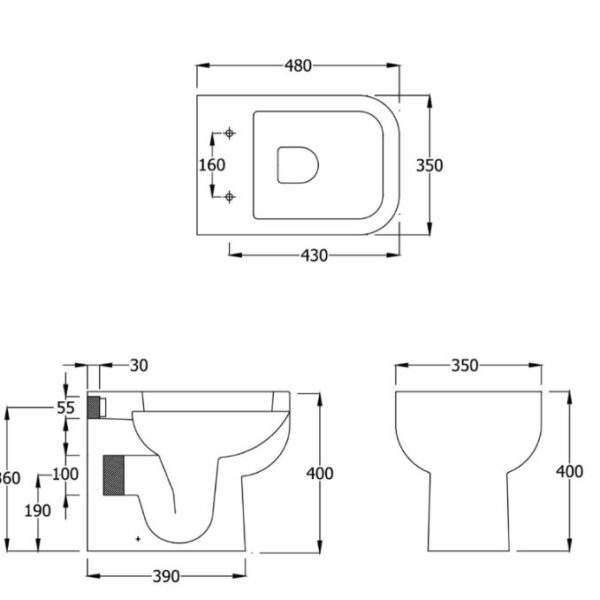 RAK Series 600 Back To Wall Toilet With Soft Close Seat - Image 7