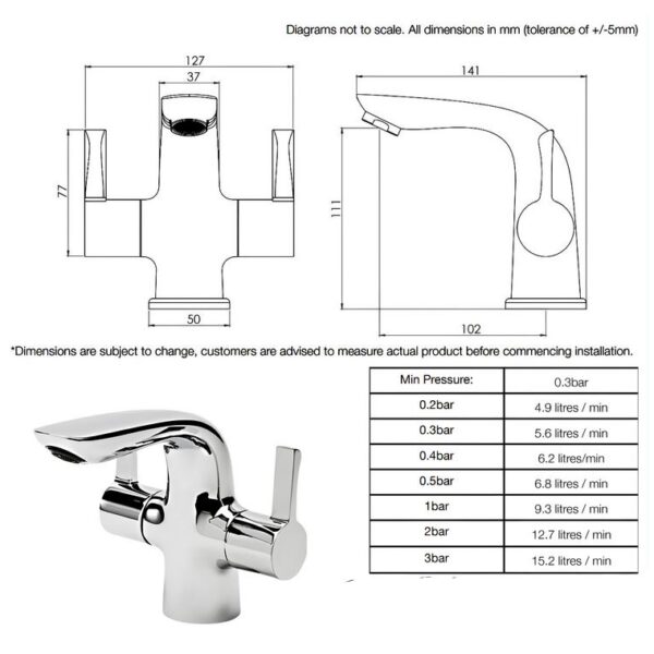 Tavistock Revive Bathroom Tap Range - Chrome - Image 6