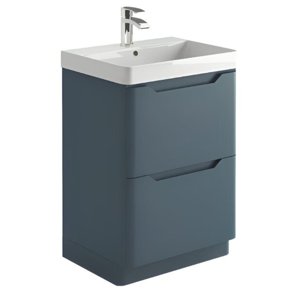 Sognare Biella 600mm Floor Standing Vanity Unit - Matt Blue