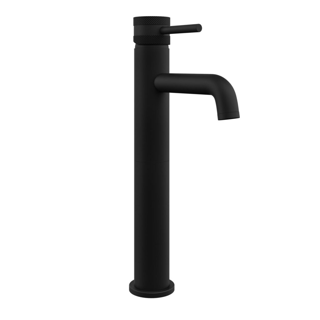 Core Tall Round Mono Basin Mixer Tap & Screw Head - Matt Black