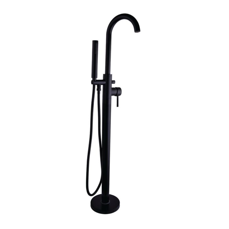 Alvoro Harrow Freestanding Bath Shower Mixer Tap - Matt Black