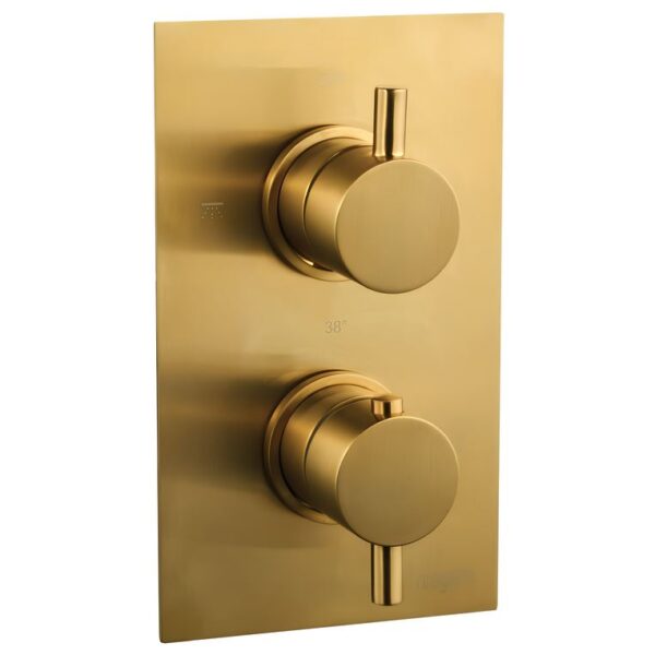 Niagara Equate Round Twin Valve - Brushed Brass
