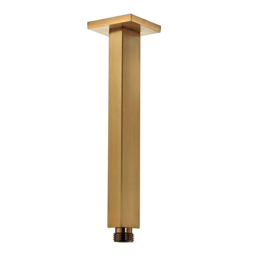 Niagara Observa Square Ceiling Arm - Brushed Brass 220mm