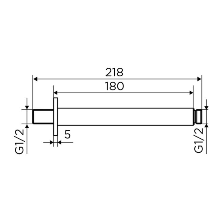 Niagara Observa Square Ceiling Arm - Brushed Brass 220mm - Image 2