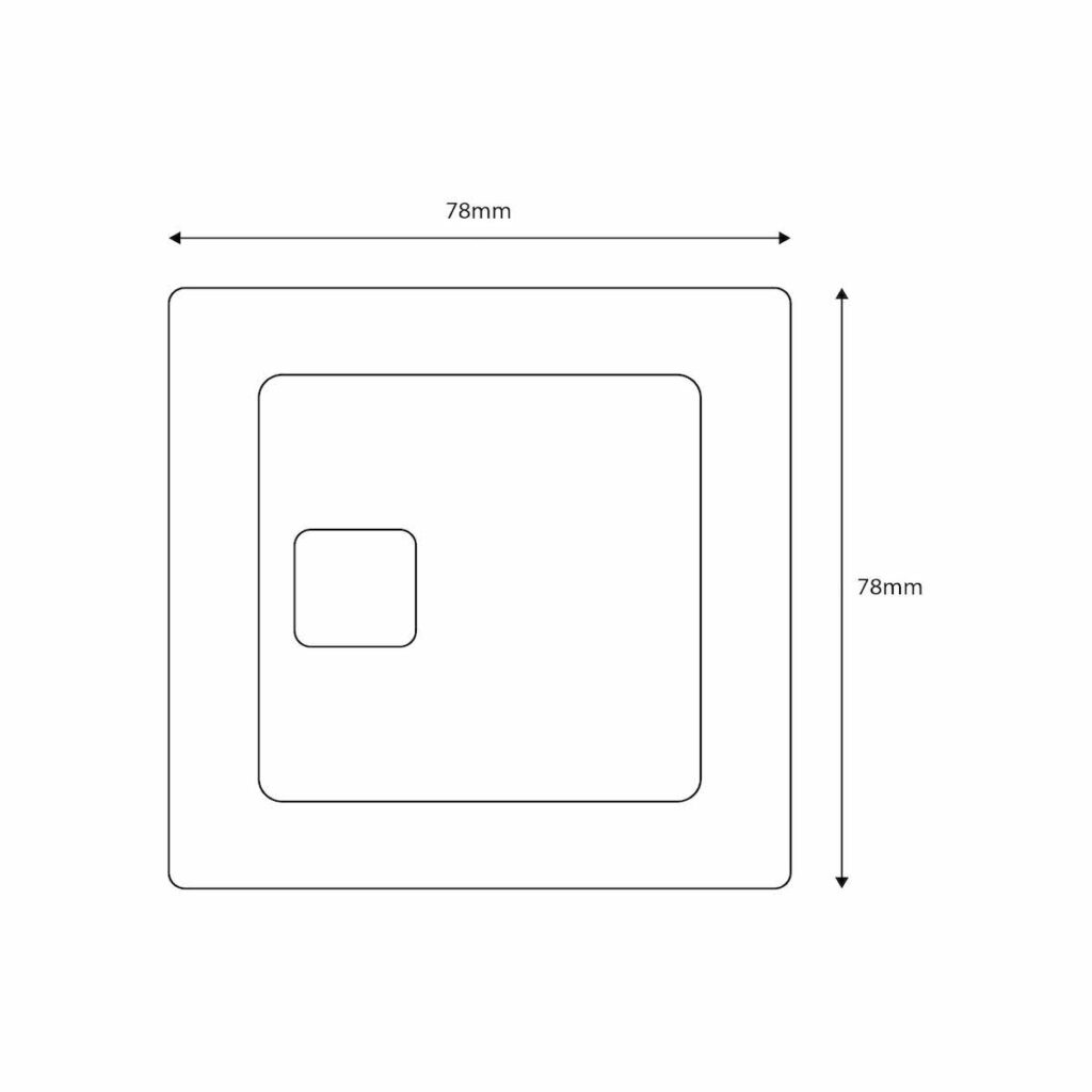 Cable Operated Dual Flush Push Button Brushed Brass Square - Image 2