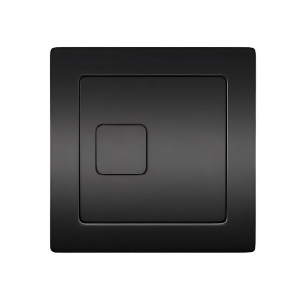 Cable Operated Dual Flush Push Button Matt Black Square