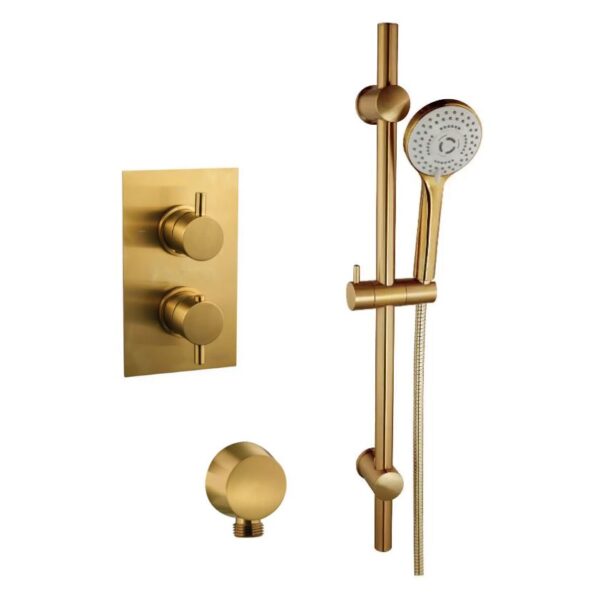 Brushed Brass Concealed Valve With Slide Rail