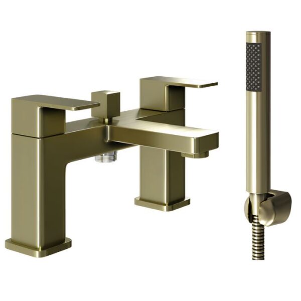 Lanza Mono Bath Shower Mixer - Brushed Brass