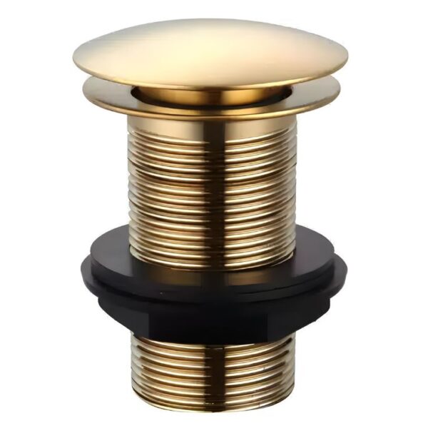 Brushed Brass Unslotted Basin Clicker Waste