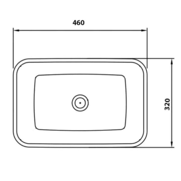Countertop 460mm Polymarble Washbowl White - Image 3