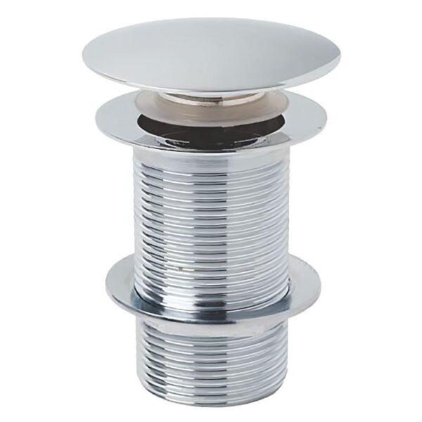Chrome Round Unslotted Sprung Basin Waste