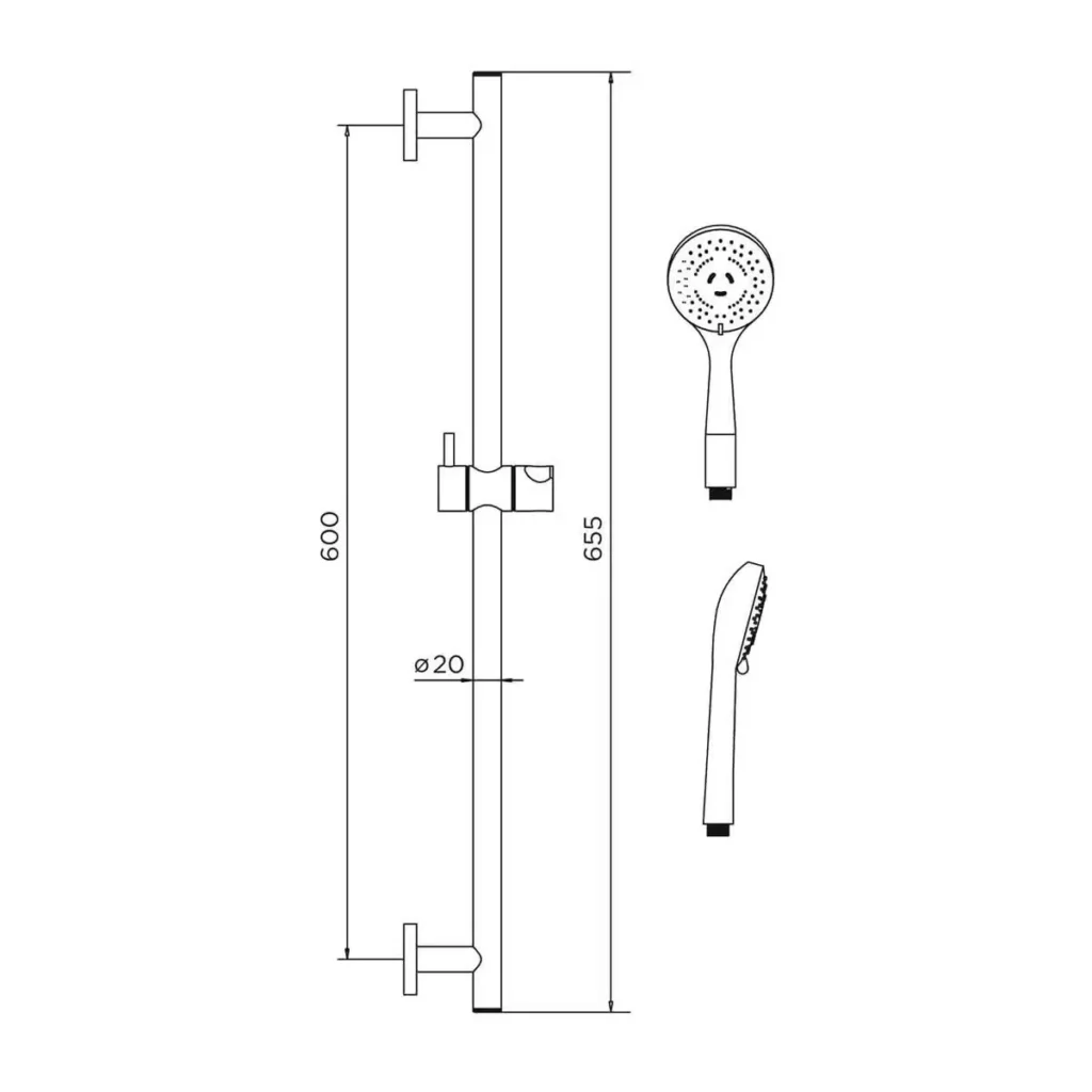 Brushed Brass Concealed Valve With Slide Rail - Image 5