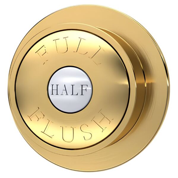 Hudson Reed Traditional Round Dual Flush Push Button Brushed Brass