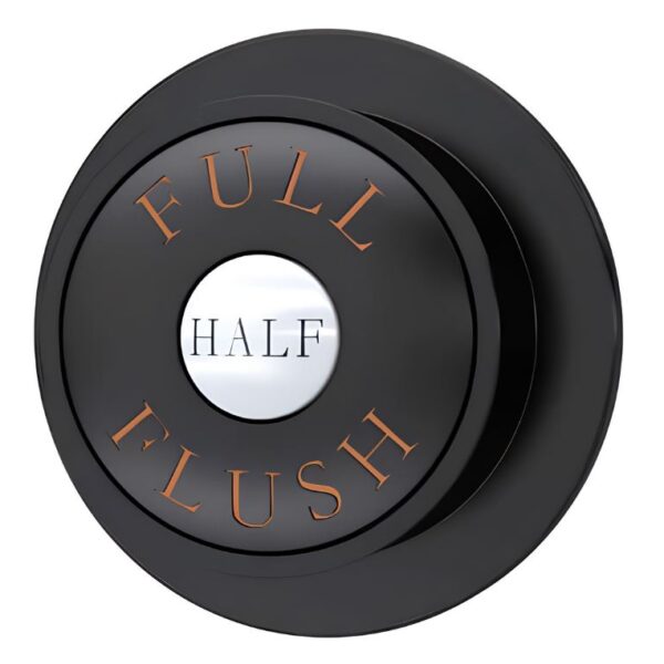 Hudson Reed Traditional Round Dual Flush Push Button Matt Black