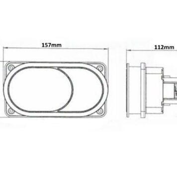 Oval Dual Flush Button Chrome Pneumatic - Image 2