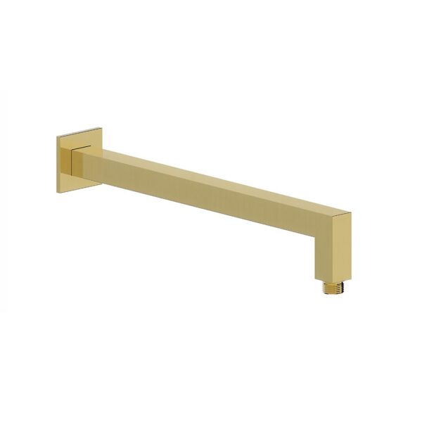 Highlife Square Wall Mounted Brushed Brass Shower Arm