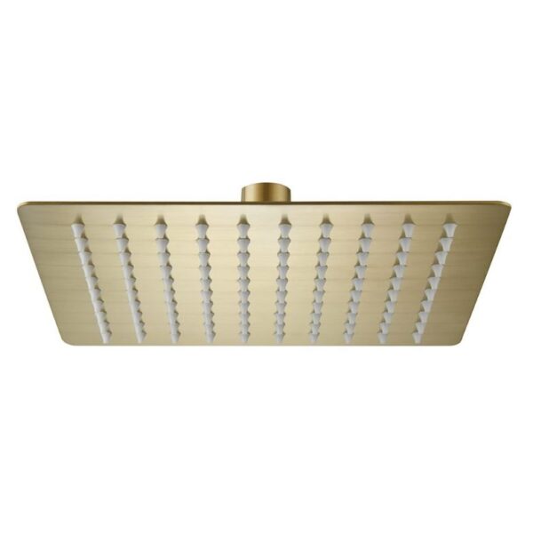 Highlife 200 Square Brushed Brass Rainfall Slim Shower Head