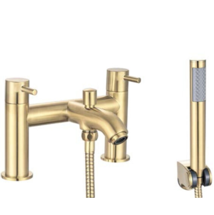 Bath Shower Mixer Tap - Brushed Brass