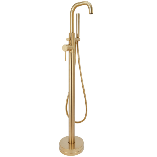 Core Freestanding Bath Shower Mixer - Brushed Brass