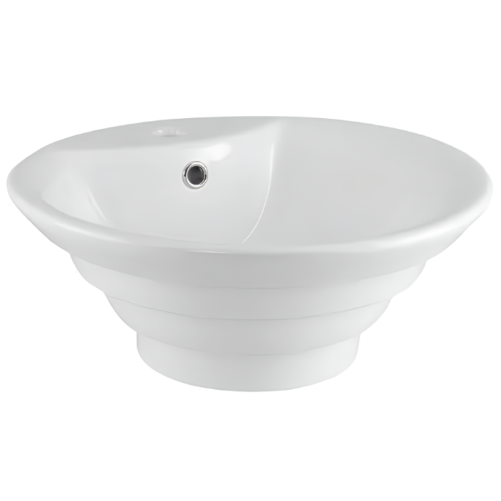 Nuie 460mm Vessel Round Counter Top Basin with 1 Tap Hole