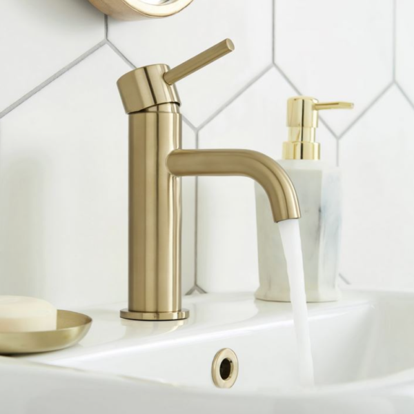 Kartell Ottone Mono Basin  Mixer - Brushed Brass - Image 2