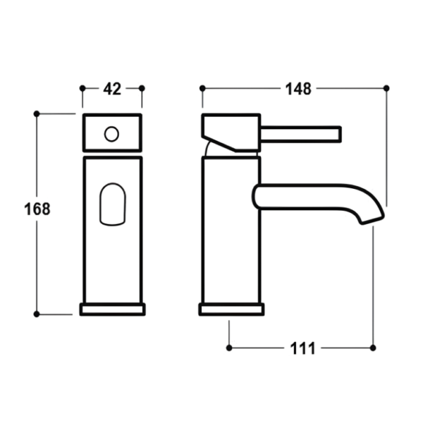 Studio G Cold Start Mono Basin Mixer Tap & Waste - Brushed Brass - Image 3