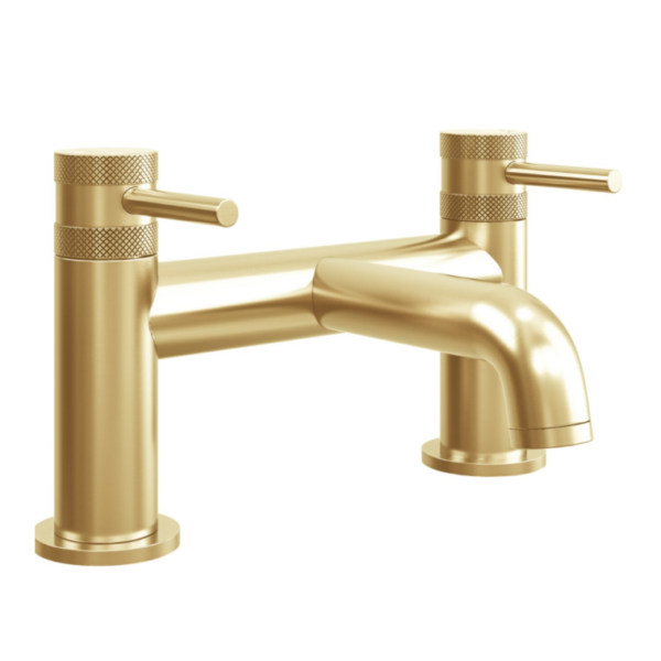 Sognare Core Round Style Bath Filler Tap & Screw Head - Brushed Brass