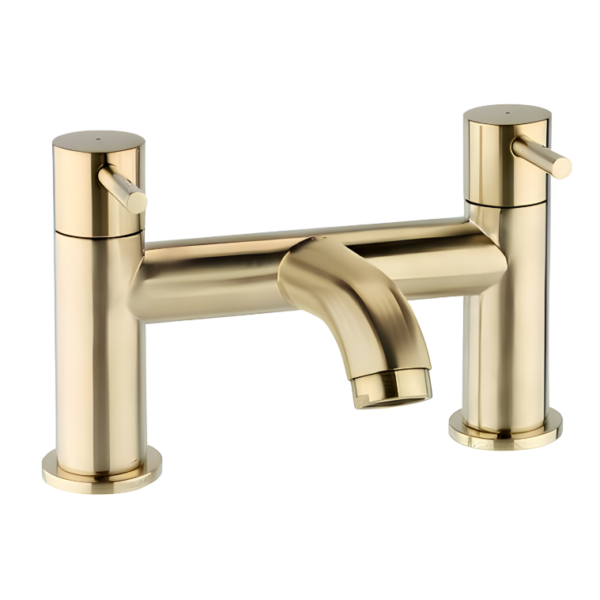 Kartell Ottone Bath Filler Mixer Tap - Brushed Brass