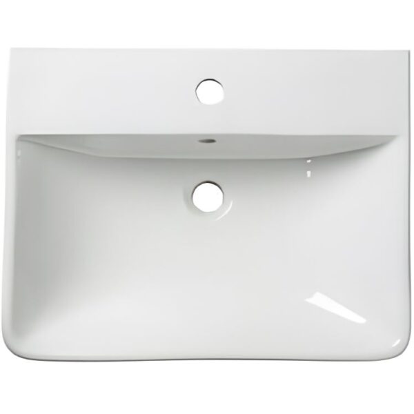 Tavistock Aerial 560mm Semi Recessed Basin 1 Tap Hole - White