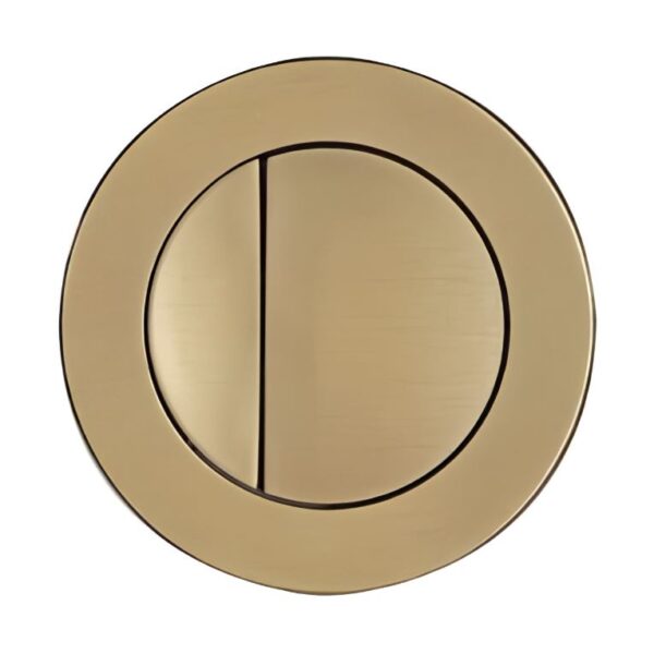 Tavistock Round Dual Flush Button - Brushed Brass